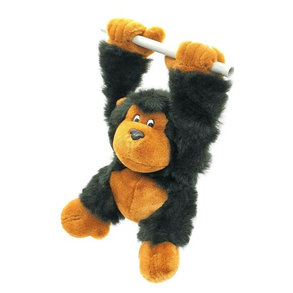 Hanging Swinging Gorilla Toy Plush T-W Co Vintage Collectable Jungle Child Bed - Picture 1 of 8
